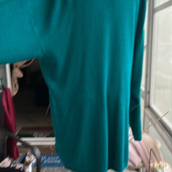 Preloved PLUS Teal long cardigan with 6 buttons - Picture 7 of 8